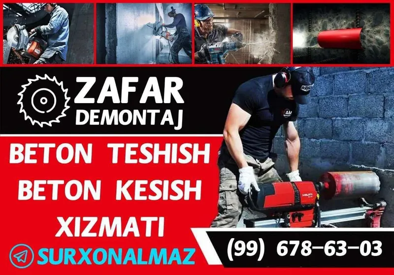 Beton teshish va kesish xizmati 6 Beton teshish va kesish xizmati 6