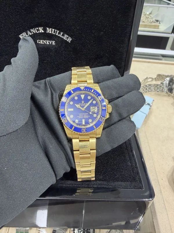 Shoshilinch nodir Rolex Submariner Full gold olmoslar bilan 3