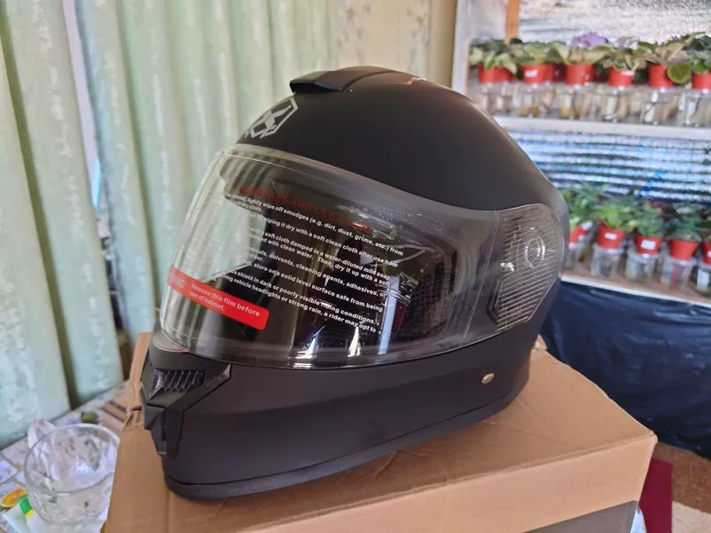 Шлем AXK HELMET черный матовый новый — фото 2