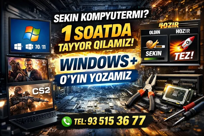 Windows O‘rnatish | GTA 5 va Boshqa O‘yinlar Yozish | Kompyuter Tezlas