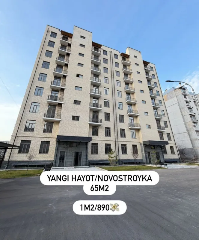 Yangi hayot Novostroyka dom korobka 65.31 kv