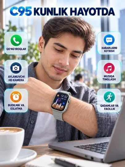 Android C95, смарт-часы с SIM-картой на Android 4 Android C95, смарт-часы с SIM-картой на Android 4