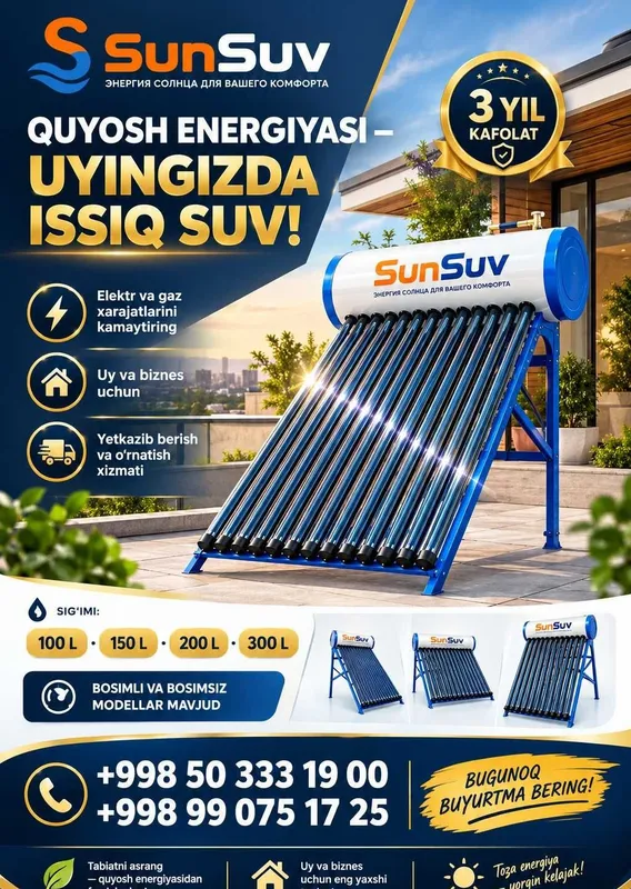 Bosimli quyosh suv isitgichi (quyosh kollektori) 3