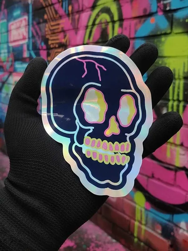 Zip Lock Пакет Голографический Skull.