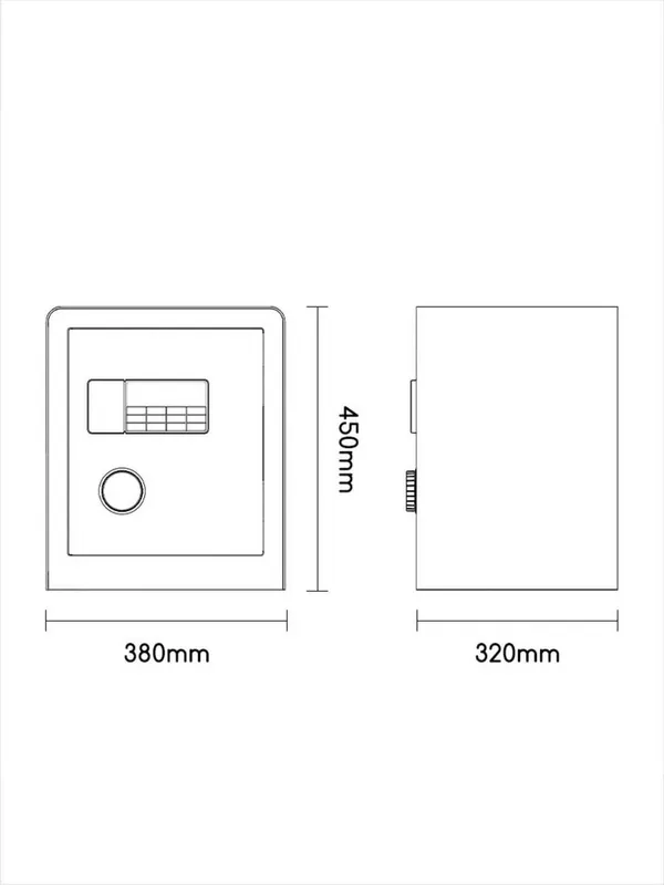 Seyf 450x380x320 ET551 Deli, elektron qulf + kalit, qora, 22 kg 3 Seyf 450x380x320 ET551 Deli, elektron qulf + kalit, qora, 22 kg 3