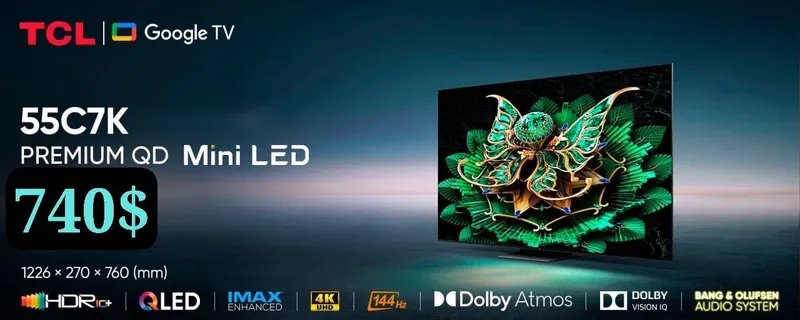 TCL 55 C7K Premium QD-MiniLED televizori