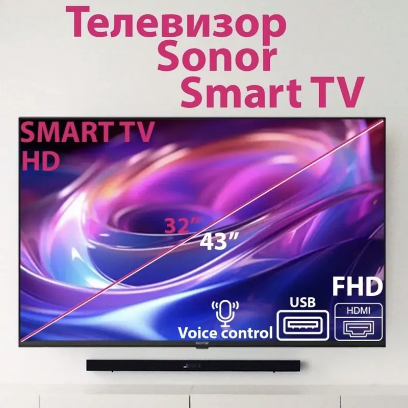 Televizor Smart Tv Sonor 32’ Телевизор Смарт ТВ 32’ Сонор
