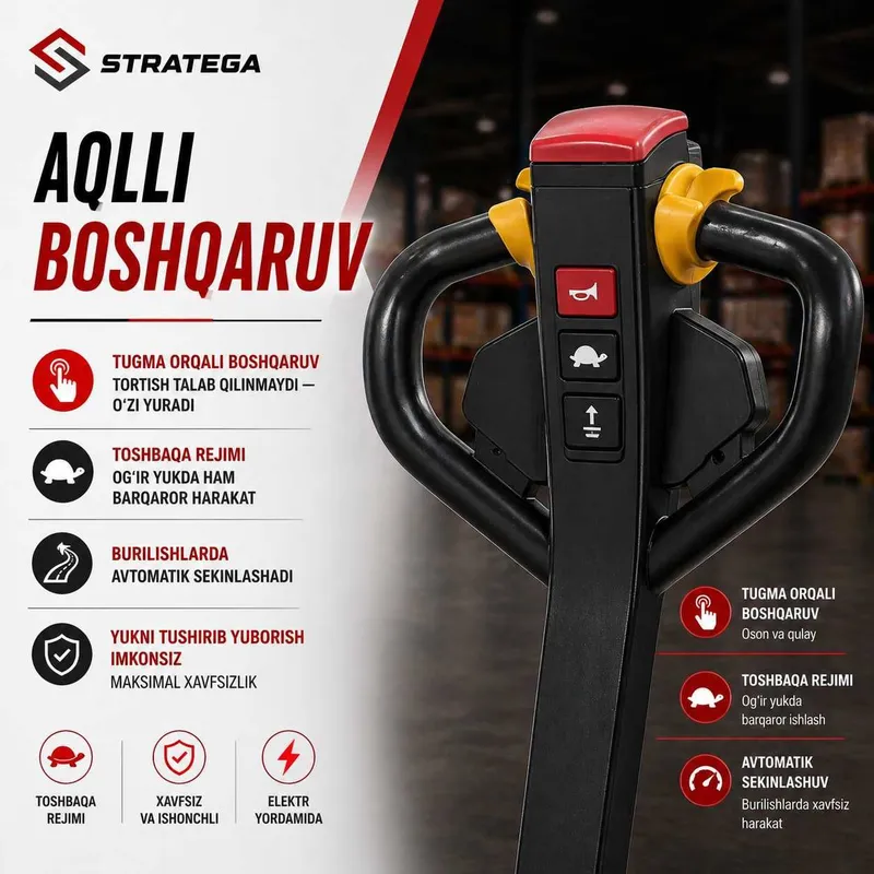 HALOL Nasiya elektr 1,5t shtabelyor sotiladi! — фото 7
