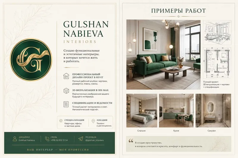 Дизайнер интерьера (3DS Max) услуги
