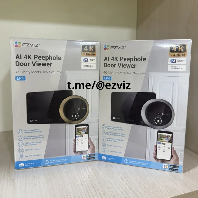 Ezviz EP4 4K - 8MP видеоглазок | домофон 1 Ezviz EP4 4K - 8MP видеоглазок | домофон 1