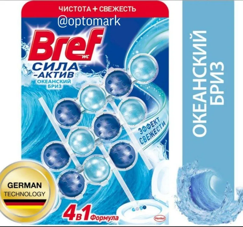 Чистящее средство для унитаза Bref Сила-Актив «Океанский Бриз» 3×50 г Чистящее средство для унитаза Bref Сила-Актив «Океанский Бриз» 3×50 г