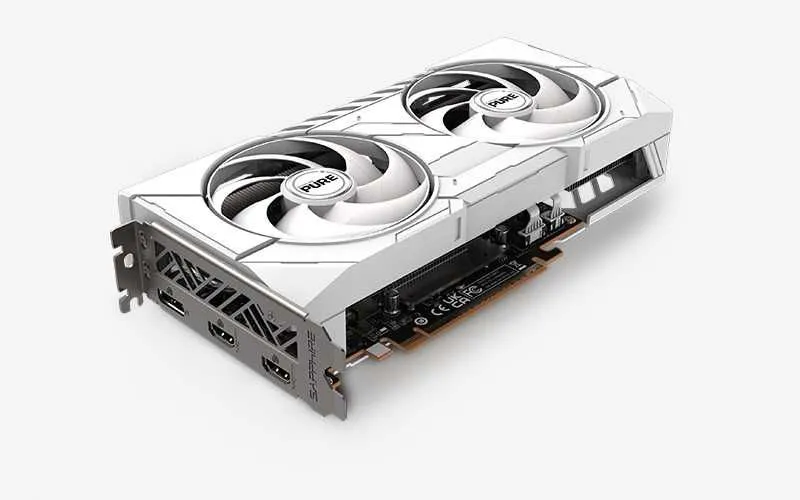 ; Видеокарта SAPPHIRE Pure AMD RADEON RX9060XT 16Gb white — фото 2