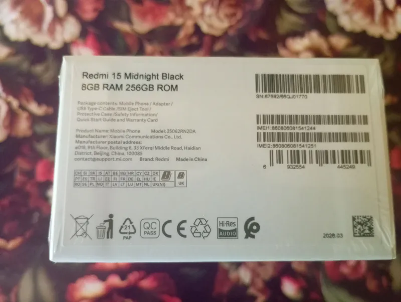 Смартфон Redmi 15 16/256GB — фото 2 Смартфон Redmi 15 16/256GB — фото 2