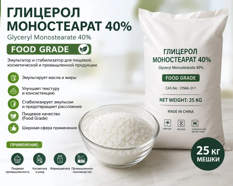 ГЛИЦЕРОЛ МОНОСТЕАРАТ 40% (FOOD GRADE) ГЛИЦЕРОЛ МОНОСТЕАРАТ 40% (FOOD GRADE)