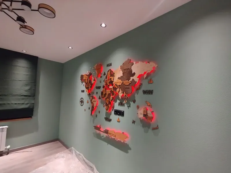 3d karta, dunyo xaritasi, decor, 3д карта, декор — фото 3