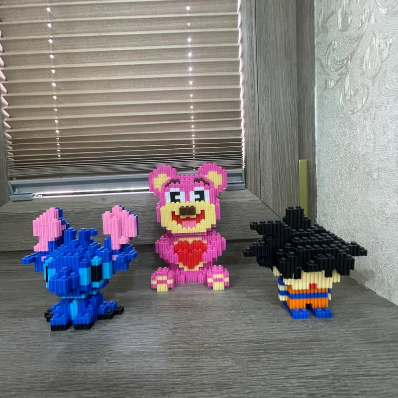 3D Lego. Ayiqchada 1500+ detal, boshqalarida 500+ tadan detal.