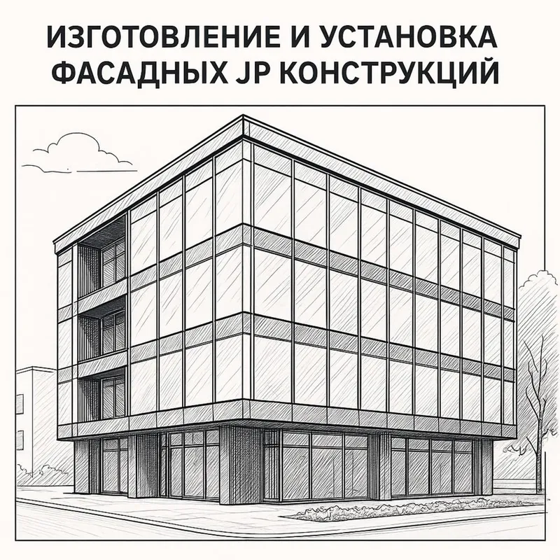 Изготовление и установка фасадных JP конструкций. Витражи, перигородки
