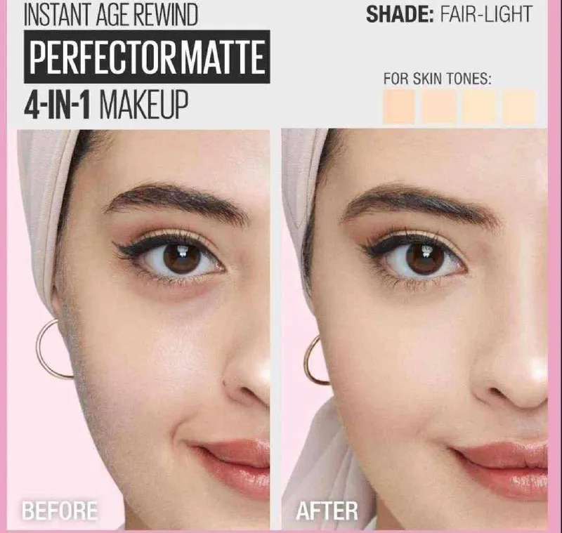 MAYBELLINE New York мультифункциональный тональный мусс 4-в-1 с матовым эффектом "Instant Perfector Matte" — фото 1