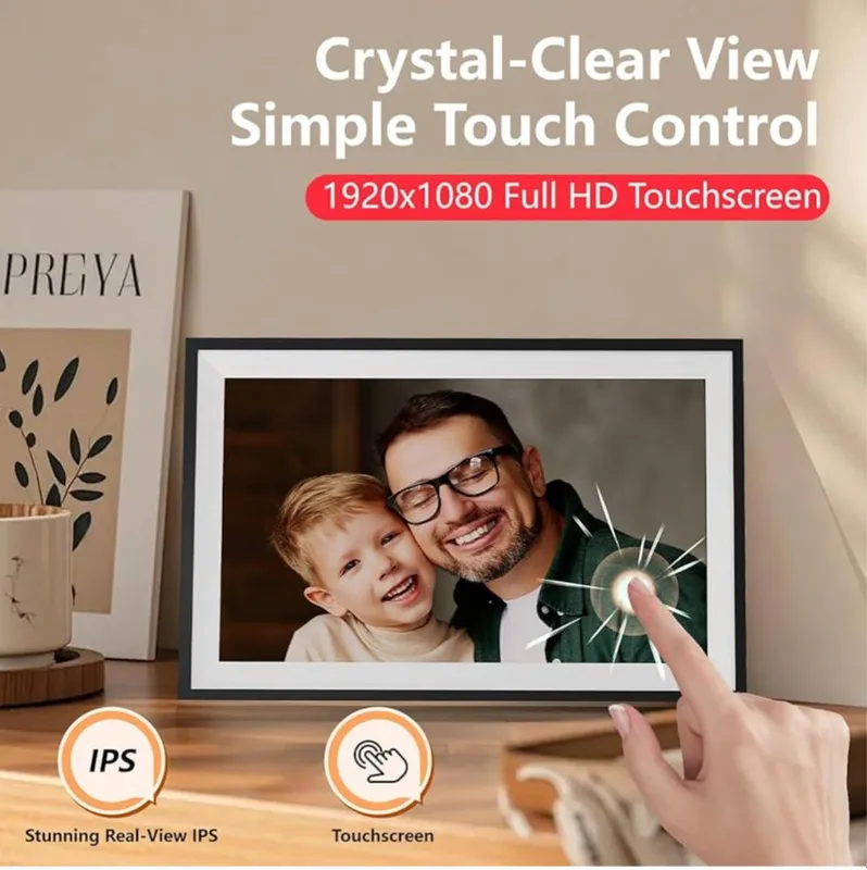 Цифровая фоторамка Frameo экран сенсор 15.6 дюйма IPS HD 32gb Wifi — фото 3