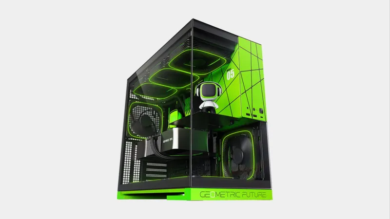 Geometric Future Model 5 Glass Green/Black (With 5-FAN)