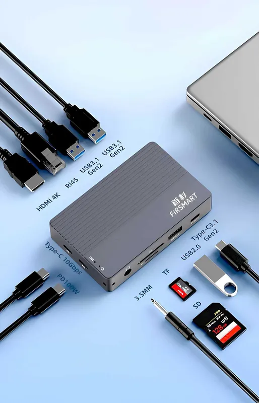 FiRSMART 10-в-1 док станция гибрид USB-C HUB M.2 NVMe — фото 7