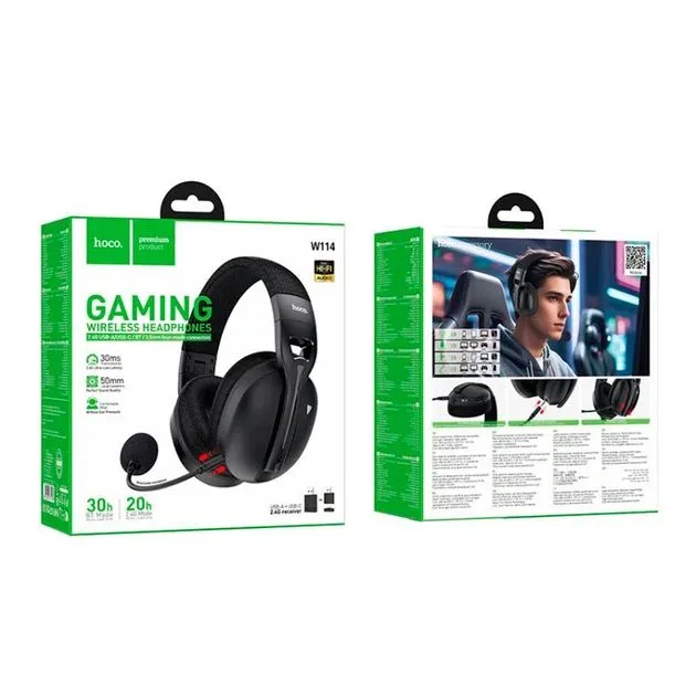Игровые беспроводные наушники Hoco W114 2 Игровые беспроводные наушники Hoco W114 2