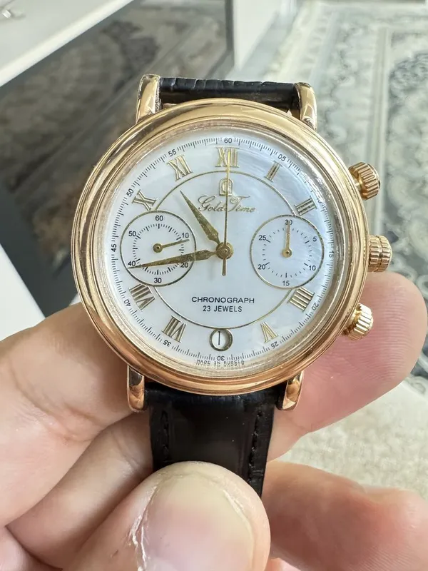 Часы золото новый хронограф Gold Time zzzzzzzzzzzzzzzzzzzzzzzzzzzzzzzz
