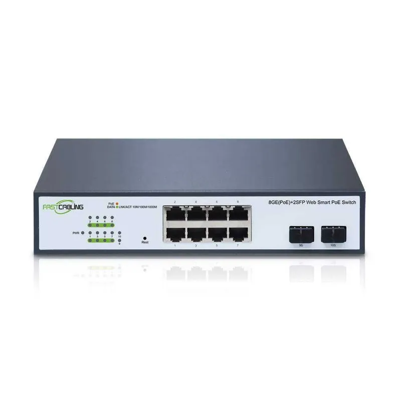 Коммутатор 8-Port Web Smart PoE+ Switch with 2 Gigabit SFP