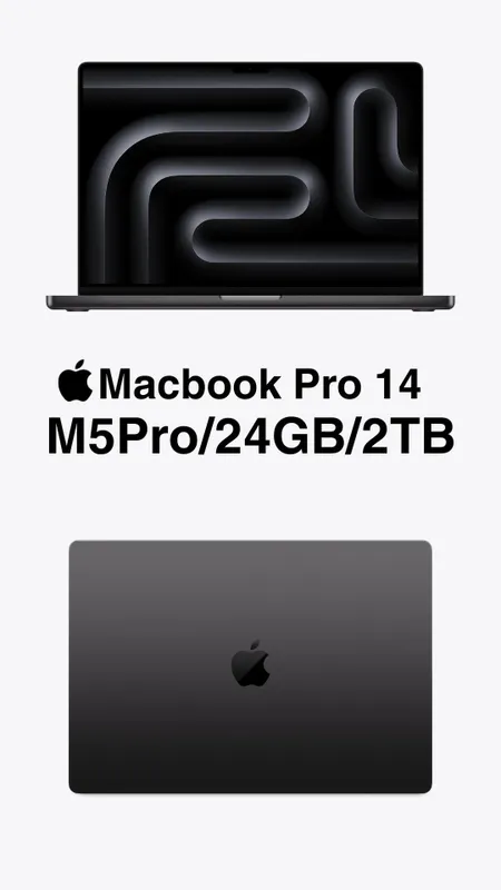 Macbook Pro 14 M5Pro/24GB/2TB/SpaceBlack (18/20) 1