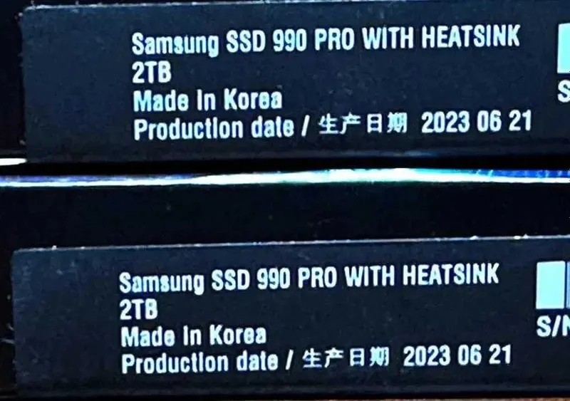 Samsung 990 PRO 2TB heatsink [Original Korea] — фото 1