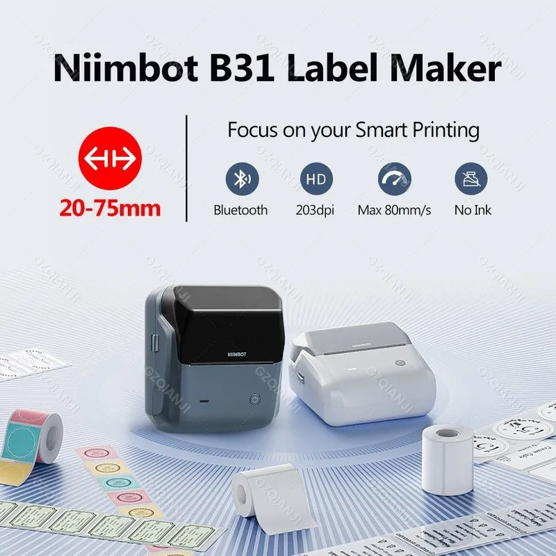 Niimbot B31 original printer. B1 ning kengaytirilgan versiyasi.