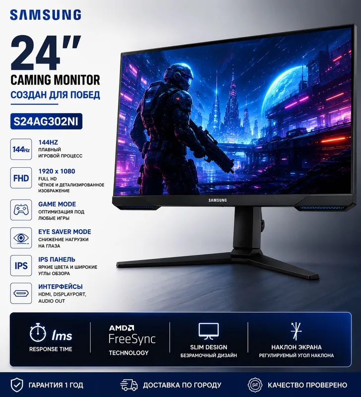 Samsung 24" Gaming Monitor 144hz 1