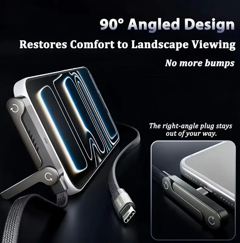 Кабель 240W со стендом 360° / 240W 360° stendli zaryadlovchi kabeli 3