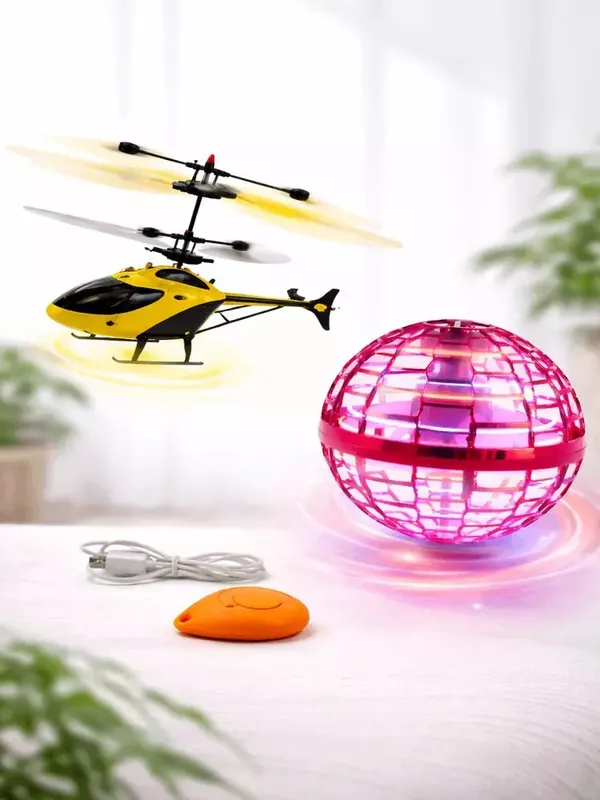 Uchuvchi vertalyot + LED spinner to‘plam, pultli — фото 2