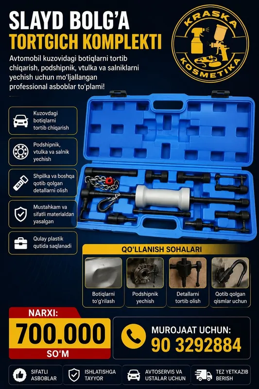 Slayd Bolg'a Tortgich Komplekti (Slide Hammer Puller Set)