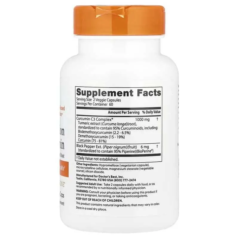 Doctor's Doctors Best Curcumin Phytosome фитосомы куркумина куркумин — фото 4