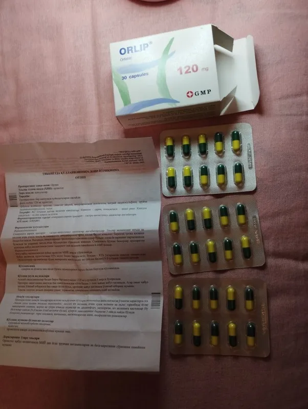 ORLIP 120 mg капсулы для похудения за 200 000 сум - 30 шт. !
