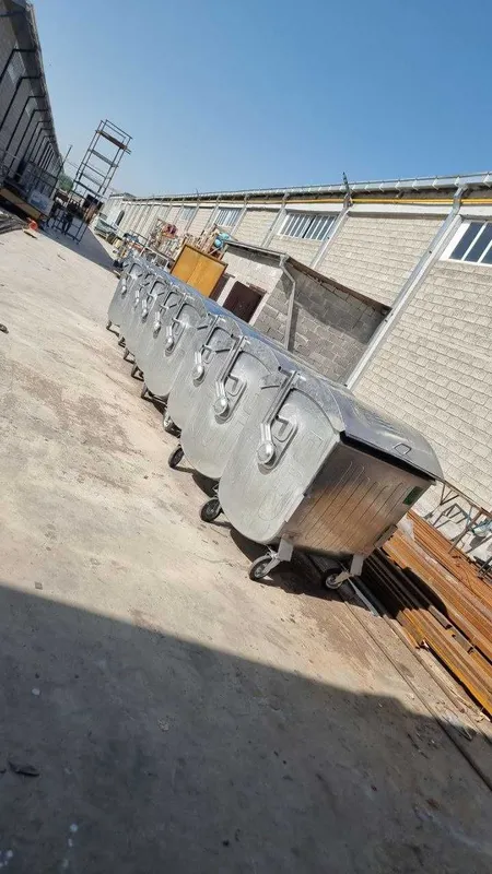 Мусорные баки из оцинкованного металла — фото 2
