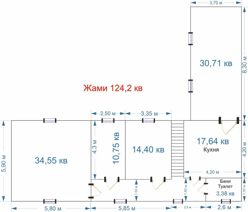 Марказда офис ижарага берилади