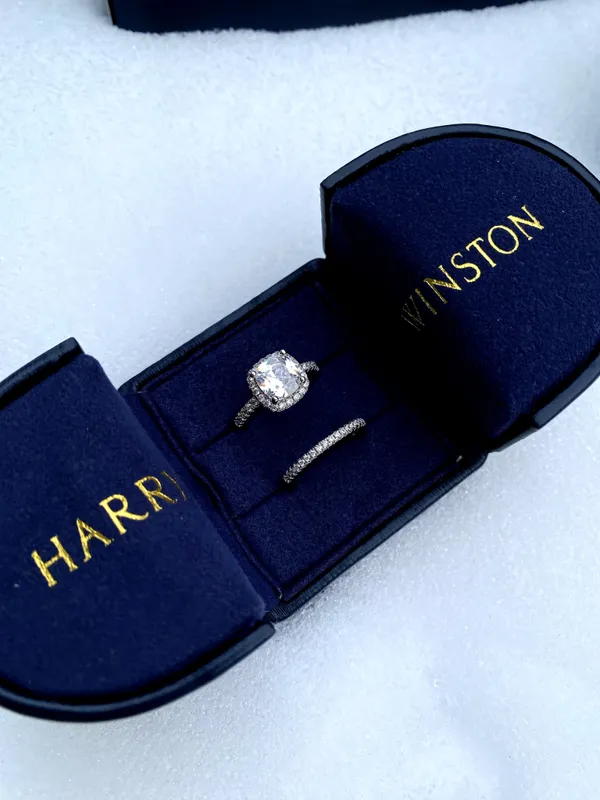 Harry Winston Princess-Cut Ring Кольцо 4