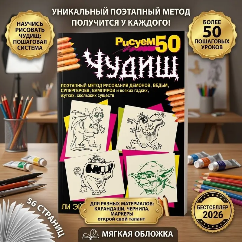 Рисуем 50 чудищ — самоучитель рисования Рисуем 50 чудищ — самоучитель рисования