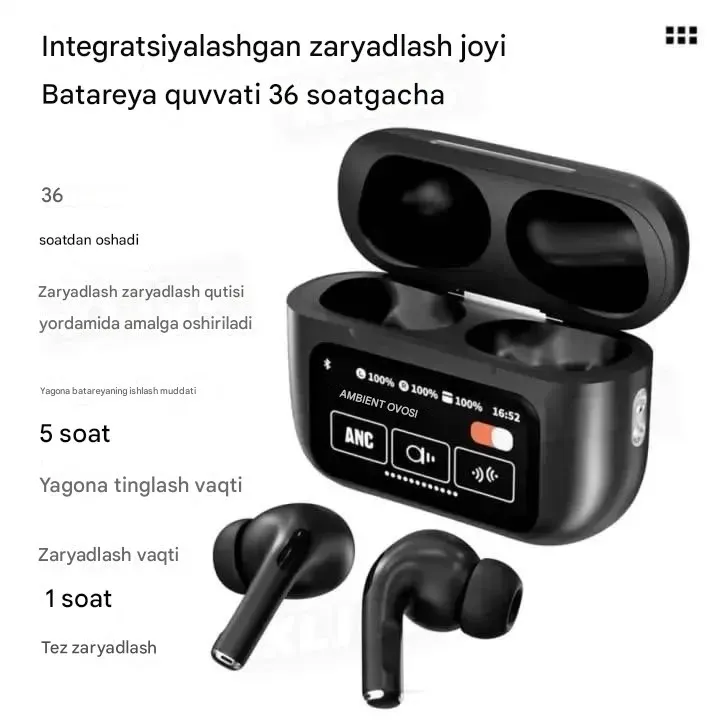 Simsiz naushniklar A9 Airpod Pro ANC, sensorli — фото 1