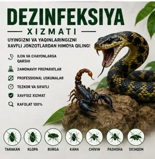 Dezinfeksiya ilon chayon kaltakesak