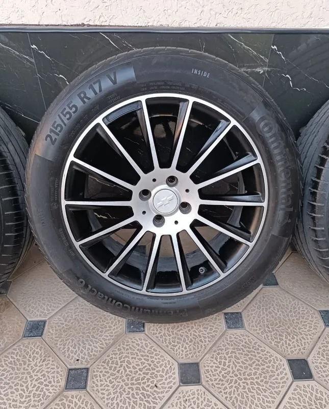Шины на дисках в стиле Mercedes для Cobalt, 215/55 R17, в хорошем состоянии 7