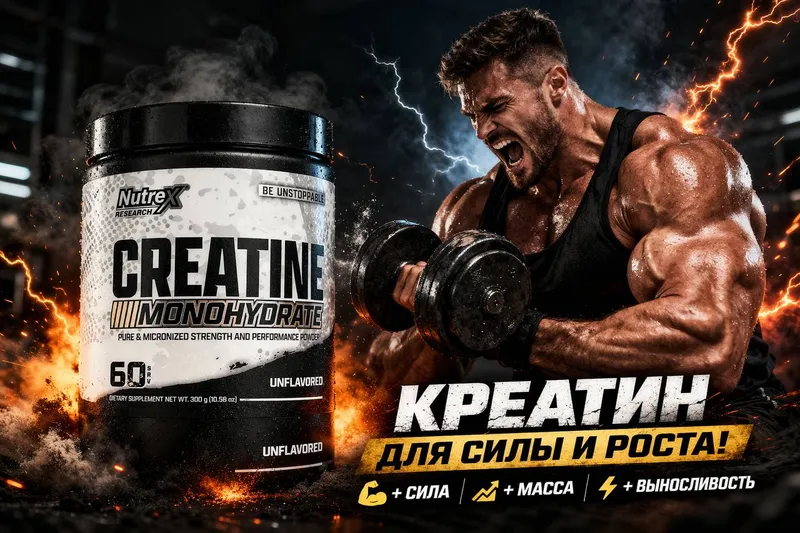 NUTREX CREATINE MONOHYDRATE — ЧИСТАЯ СИЛА