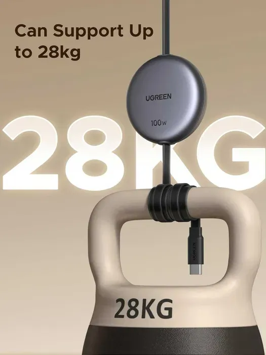 Зарядное устройство UGREEN 100W с выдвижным USB-C — фото 3