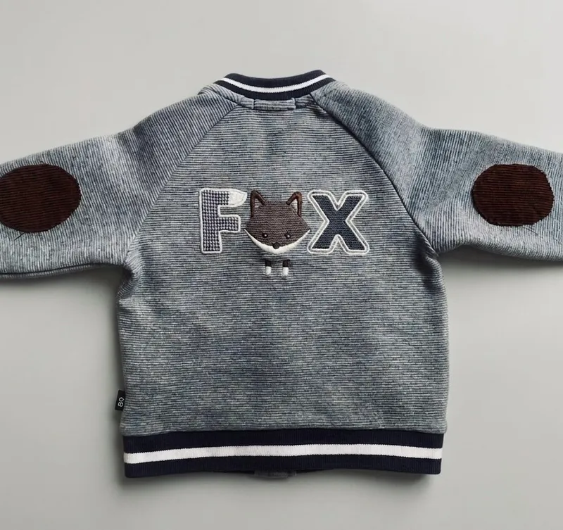Стильный бомбер для малыша с вышивкой «FOX» 🦊 — фото 1 Стильный бомбер для малыша с вышивкой «FOX» 🦊 — фото 1