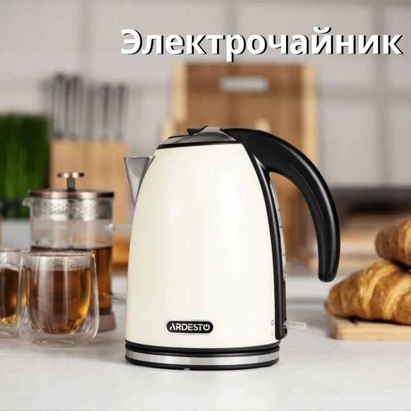 Электрочайник Ardesto EKL-F340BG 1.7 л, нерж сталь, с контролем темп