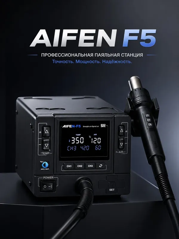 Паяльная станция Aifen-F5 1000W с цифровым дисплеем
