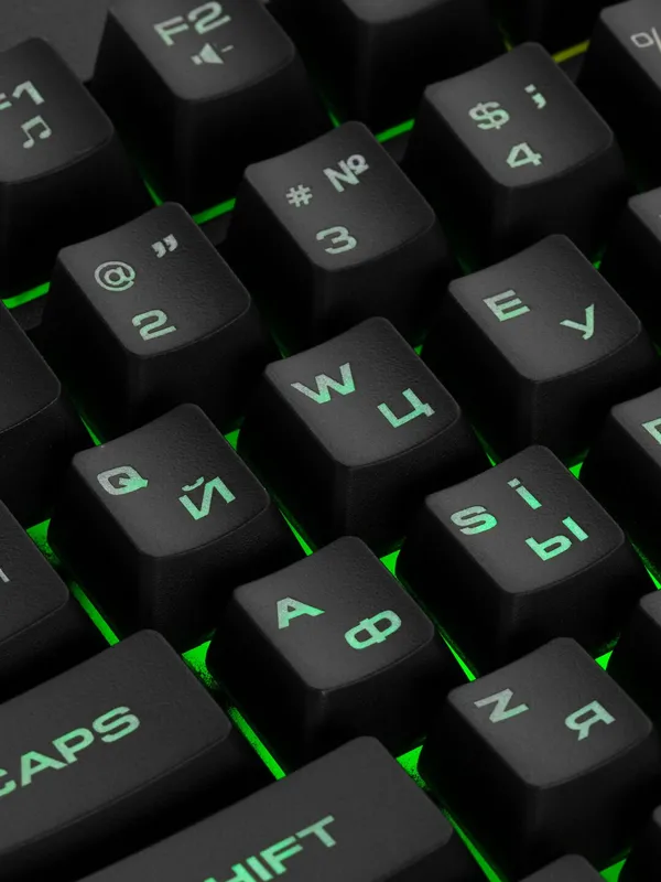 Проводная игровая мембранная клавиатура 2E Gaming KG330 LED-подсветка, 104 клавиши, USB, Black — фото 4